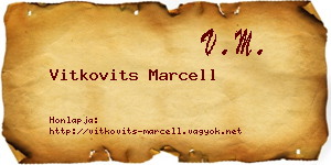 Vitkovits Marcell névjegykártya