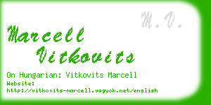 marcell vitkovits business card